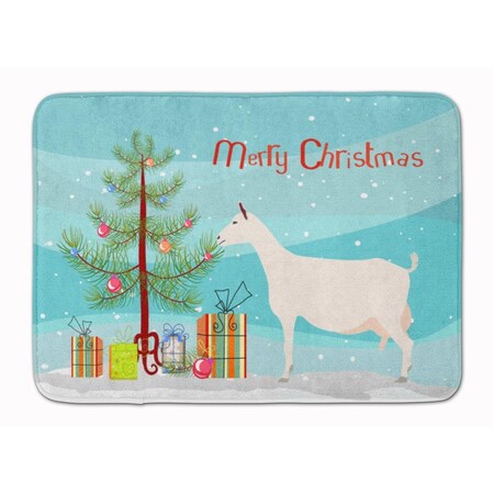Carolines Treasures Saanen Goat Christmas Machine Washable Memory Foam Mat BB9256RUG